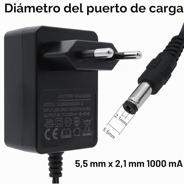 Foto 3 de 8 de Tosiicop Cargador de 6 V para niños y moto, coche eléctrico