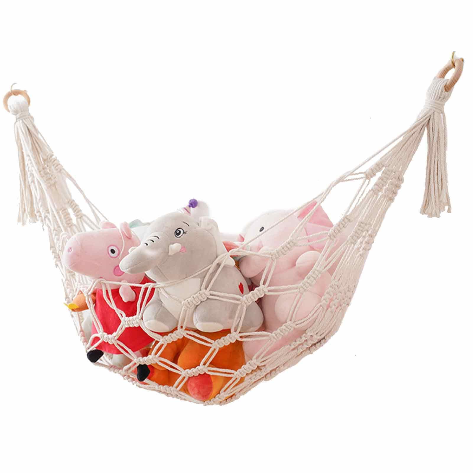 Cameirgou Toy Storage Hammock, 115×28Cm Toy Hammock For Stuffed Animals, Plush Bear Storage Hammocks, Plush Toys Storages Net, Hanging Toys Net Hammocks For Kids Room, Hanging Dolls Storages Holder For Kids