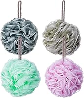 Vista 8 de Esponja de baño de lufa, juego de esponja suave para ducha, extra grande, de malla, para hombres y mujeres, exfoliante, esponja de lavado, limpia
