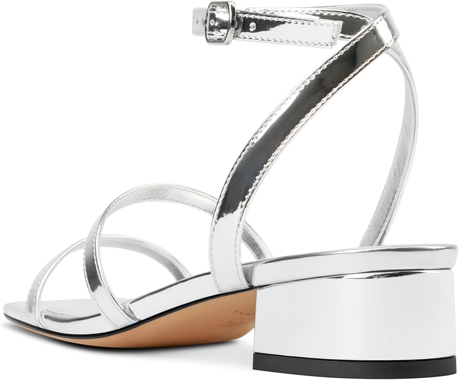 Aachcol Womens Strappy Low Heel Dress Sandals Square Toe Chunky Block Heel Patent Leather Ankle Strap Wedding Party Shoes 1.5 Inches Heels - Image 5