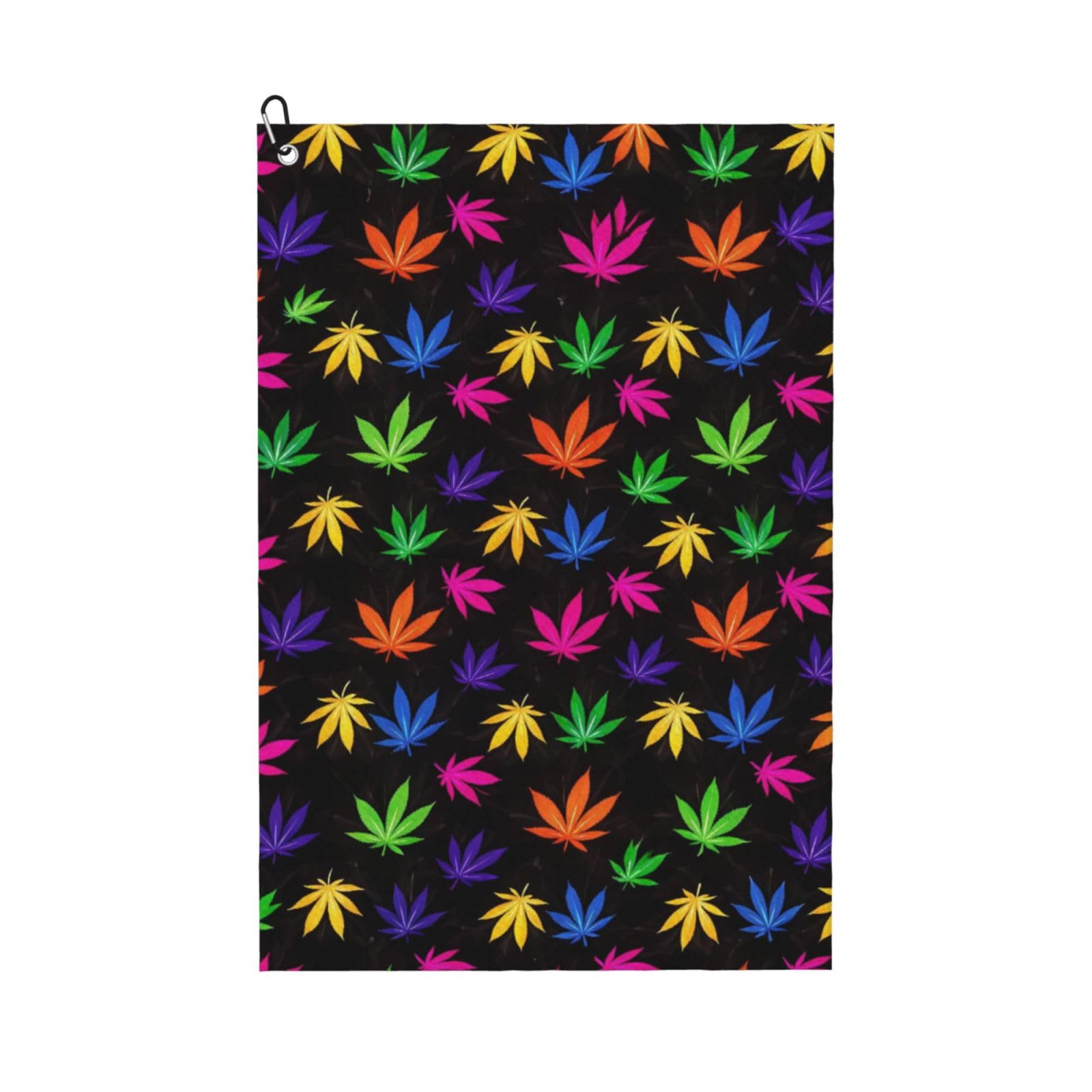 BSDFGSDD Trippy neon weedleaf Leaves Golf Towel 24 x 16 inches