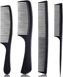 4 Pieces Premium Hair Comb Set for Teasing and Parting, Styling Comb for All Hair Types