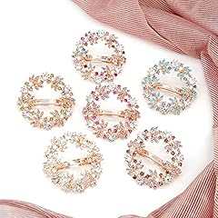 Crystal flower spring clip