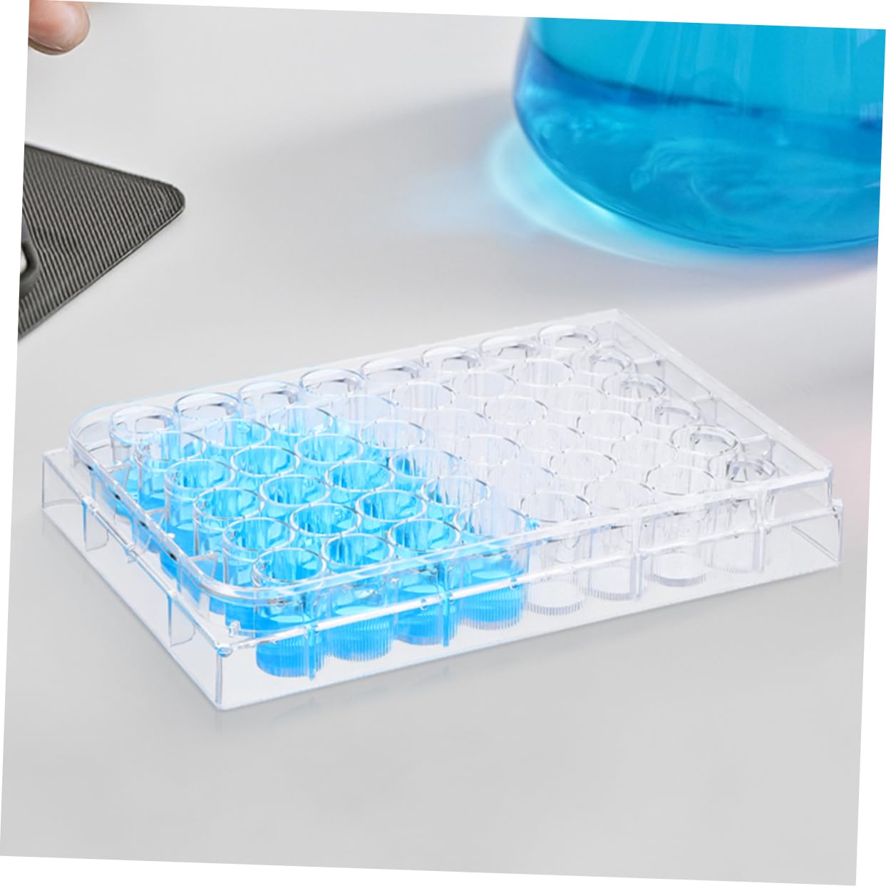 CIYODO 3sets 48-Hole Reaction Plates Cell Culture Trays for Lab Use Easy Maintenance 2pcs*3