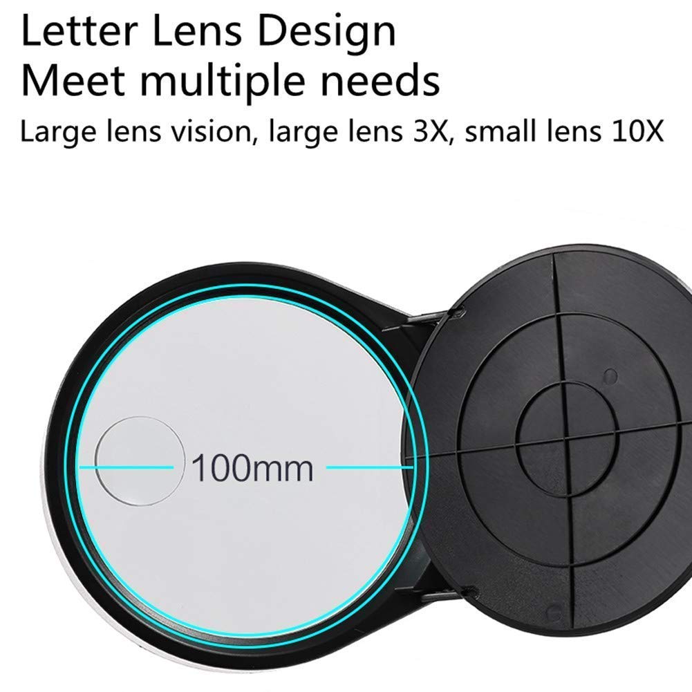 Vergrößerungsglas für den Schreibtisch, 10-fache HD-Linse, verstellbare Schlauchlupe mit LED-Lampe zum Lesen von elektronischen Uhren, zum Reparieren von Gravuren für alte Menschen, handgehalten