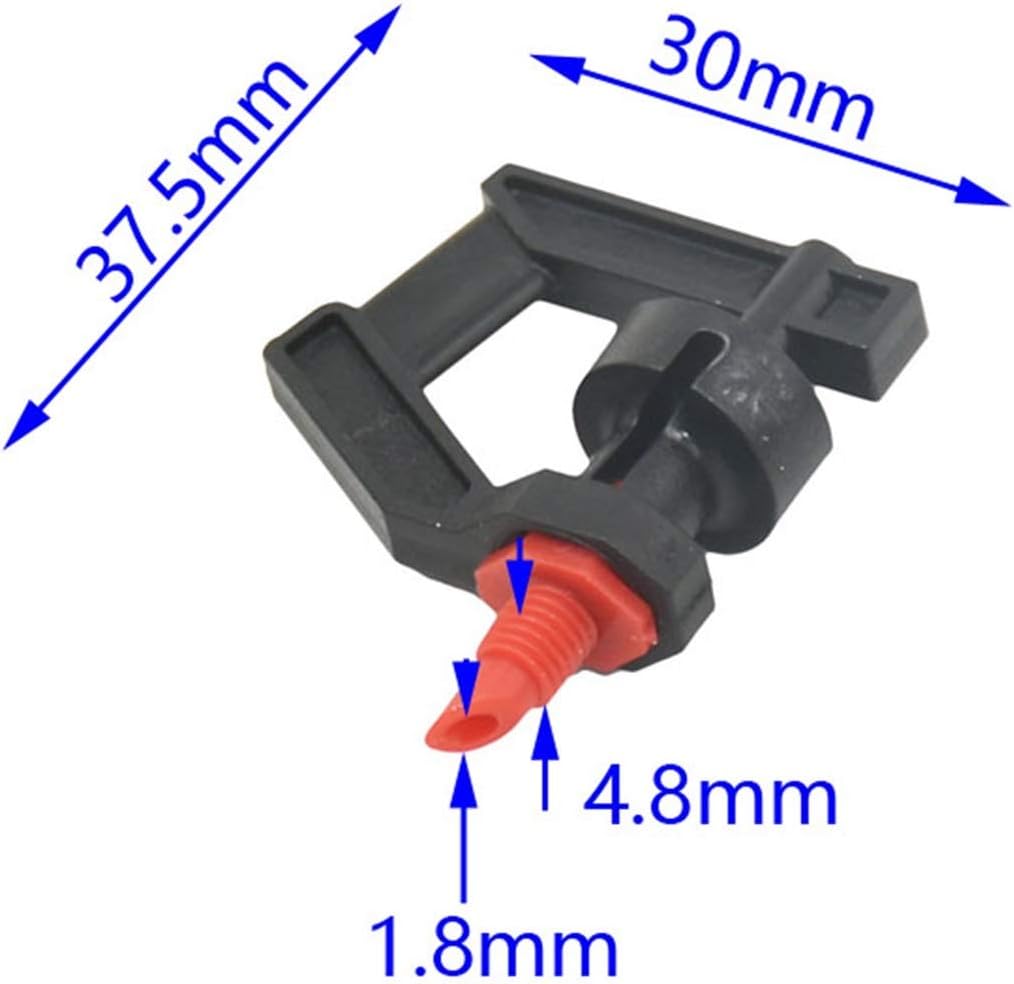 Gardening Watering System Tools Rotary Watering Sprinkler G-Type Garden 360-degree Refraction Sprinkler Water-Saving Atomizing Sprinkler Lawn Irrigation 300pcs (Color : Black)