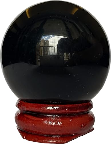 Vista 69 de Escultura de esfera de adivinación de cristal curativo de piedra lunar de 1.575 pulgadas, bola de piedras preciosas, Feng Shui Chakra Aura Piedra