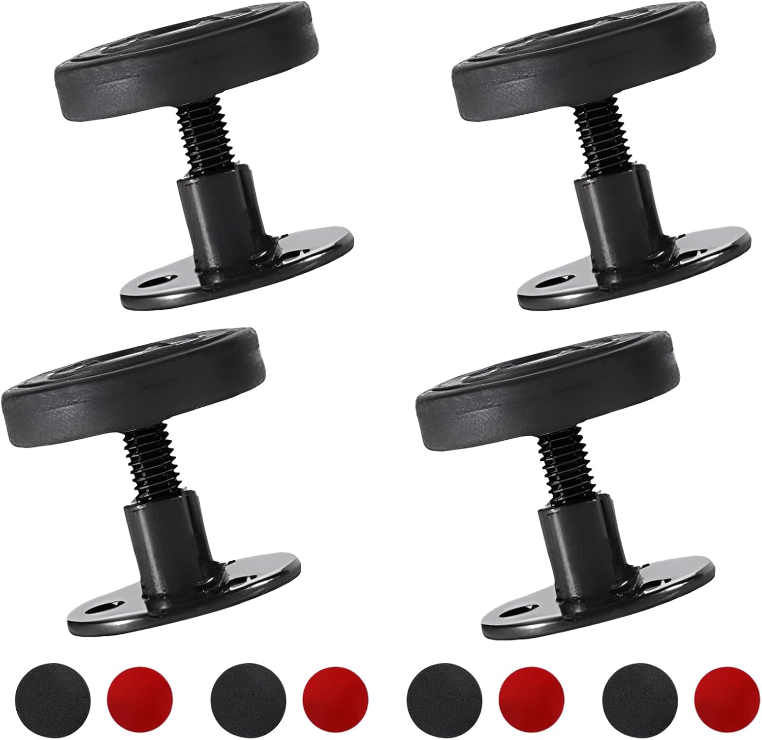 WNV Sturdy 4Pcs Black Metal Bed Frame Set for Double, Single, Small Double, and Triple Bunk Beds