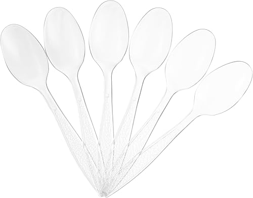 Miniatura 4 de Embellish Juego de tenedores de plástico desechables transparentes (300 tenedores)  Juego de tenedores de plástico resistente a granel ideal para