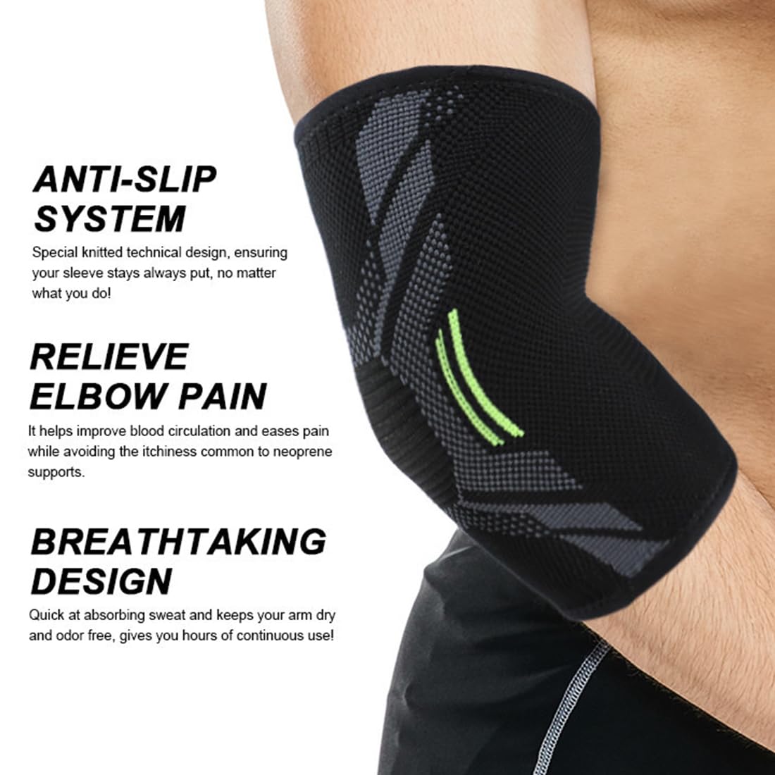 WHGHNCQ 2Pcs Gomitiere Palestra Bodybuilding Compressione Gomitiera