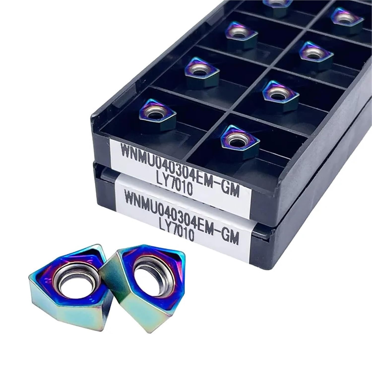 10pcs WNMU040304 WNMU060408 WNMU080608-GM LY7010 CNC Carbide Insert Cutter Lathe Turning Tool(WNMU040304-GM LY7010)