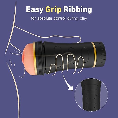 Miniatura 15 de Tracy's Dog® Masturbadores masculinos para adultos, juguetes sexuales realistas con textura de bolsillo, vagina hombre masturbación Stroker (negrura)