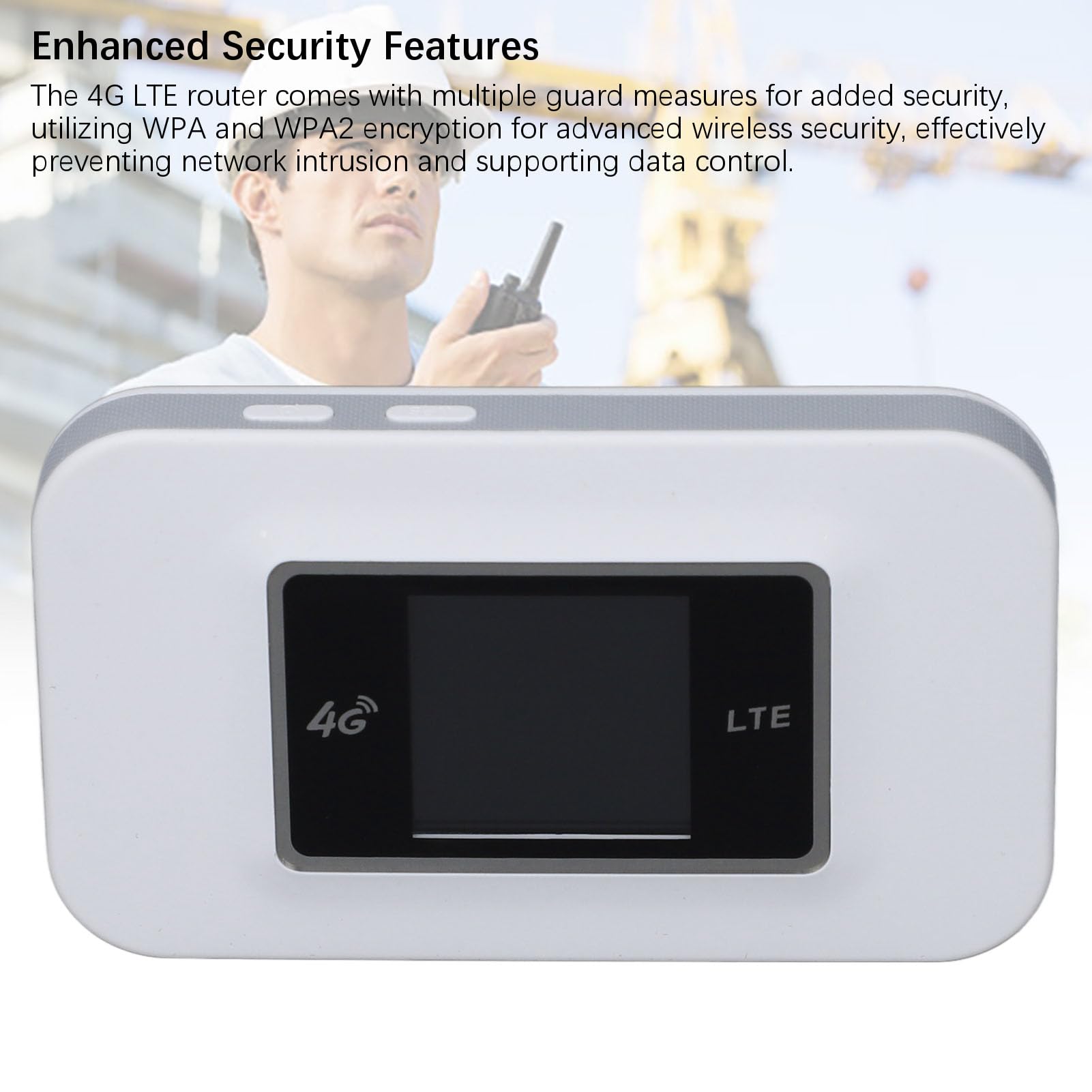 Mobilny Router z Hotspotem 4G LTE, Bezprzewodowy Przenośny Router Podróżny USB 150 Mb/s z Gniazdem Karty SIM, łączność z Wieloma Urządzeniami, Bezpieczne WPA/WPA2, Router Wi-Fi