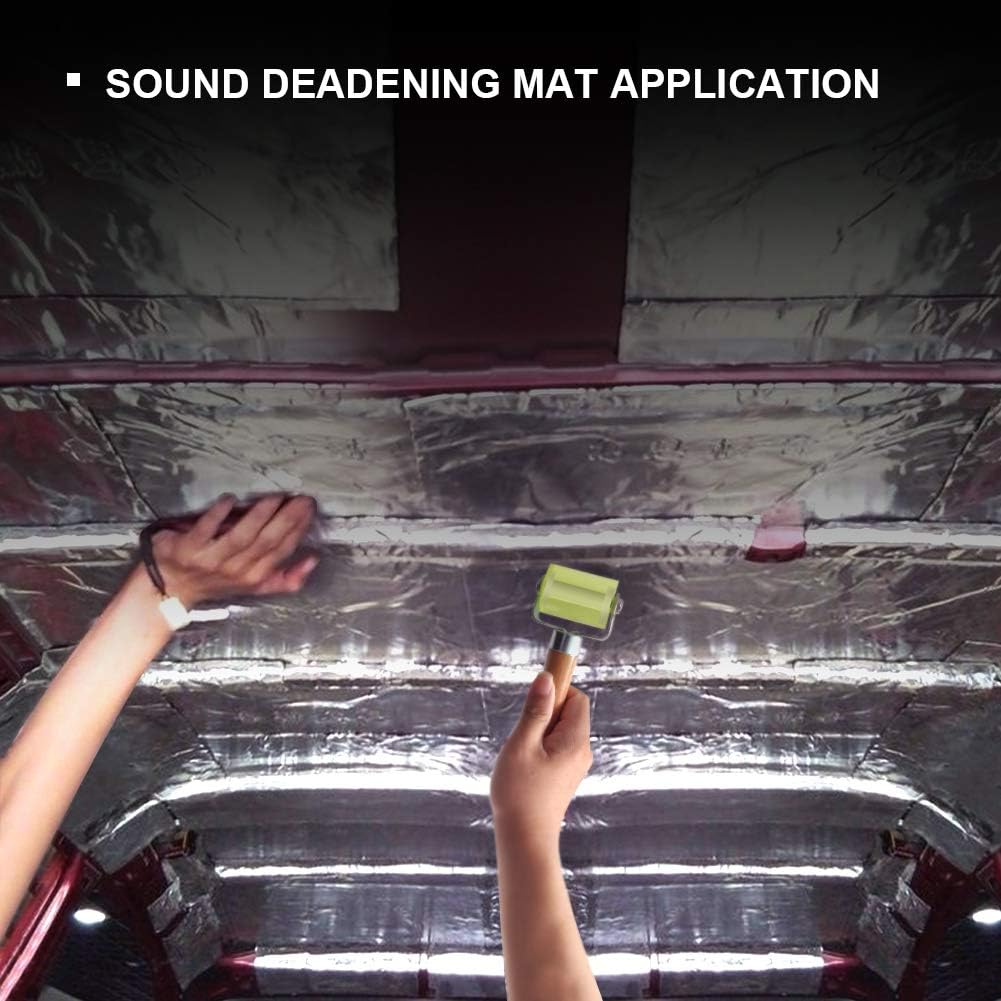 Bearings Equipped Automotive Car Audio Sound Deadening Application Wheel Roller, Heat Abatement Mat Wallpaper Application PU Smoothing Tool Seam Roller image 7 of 7 B07W9BTN6G