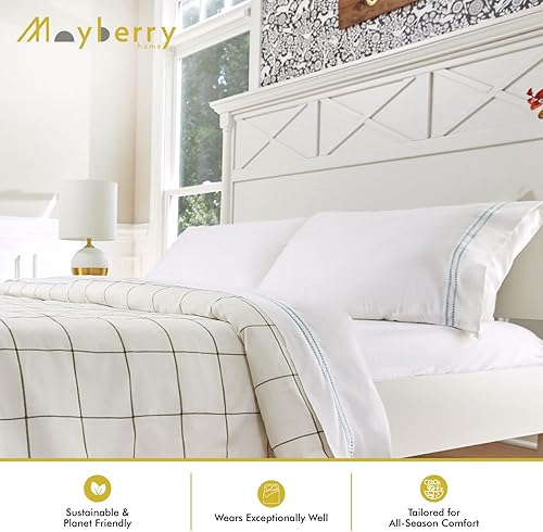 Miniatura 4 de Juego de funda de edredón de 400 hilos, 100% algodón orgánico, certificado GOTS, certificado Oeko-TEX, funda de edredón, 2 fundas de almohada, el