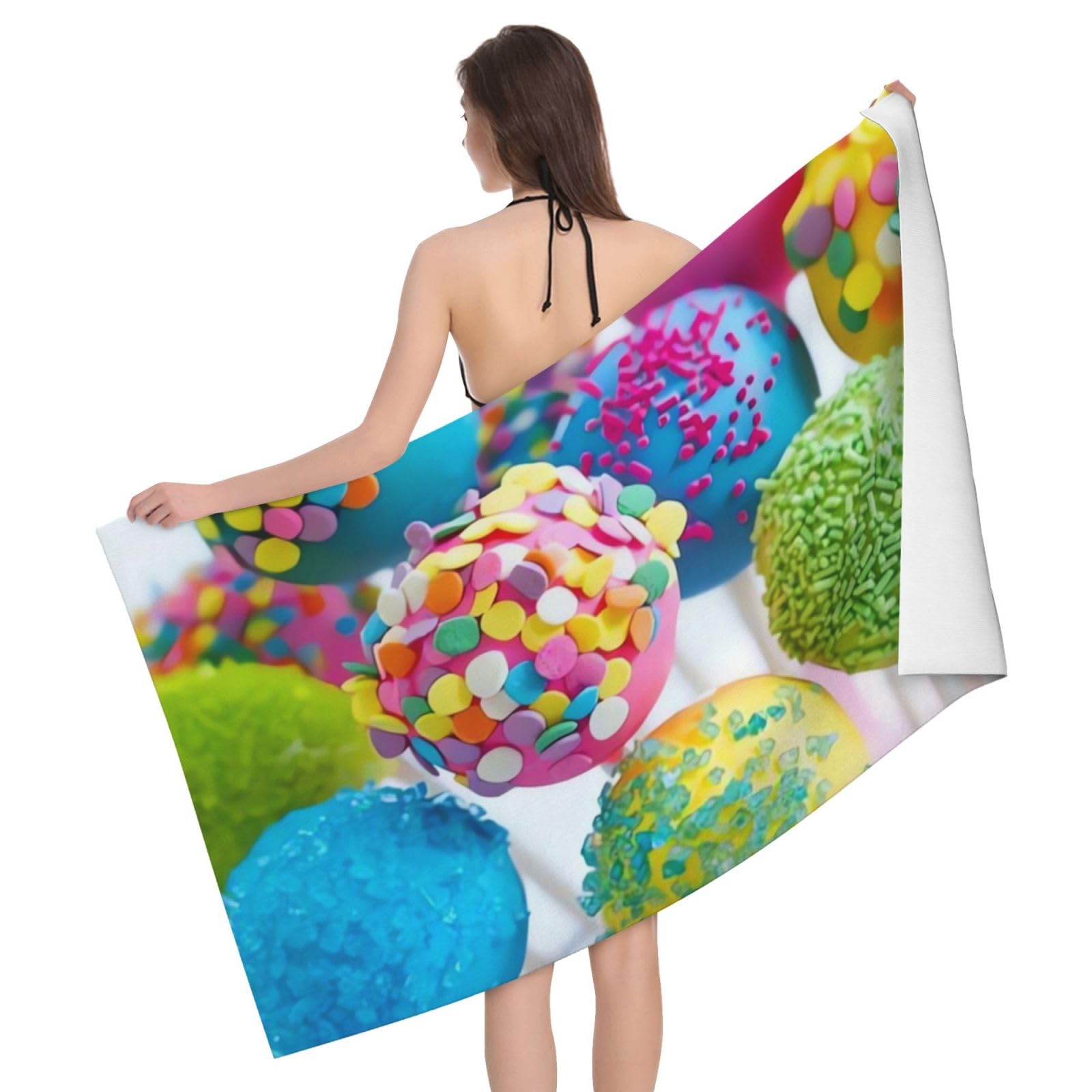 Serviette de bain anti-sable colorée pour la plage et le yoga