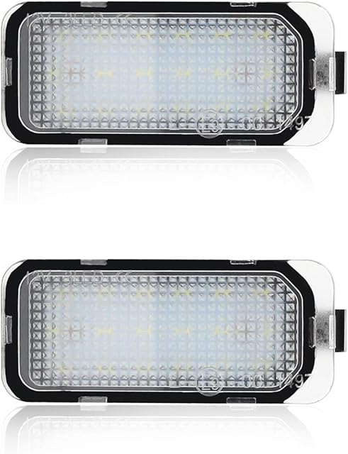 2 sztuki oświetlenia tablicy rejestracyjnej LED, zamiennik do Ford Fiesta, Focus, S-MAX, C-MAX, Mondeo, Kuga, Galaxy, Jaguar XJ