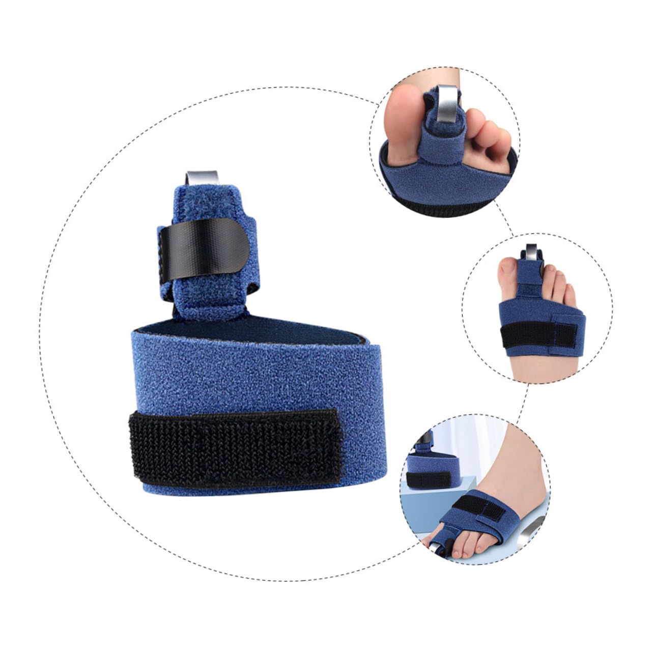 Outanaya Adjustable toe Straightener Splint Breathable Skin-Friendly Toe Wrap Support for Daily Use