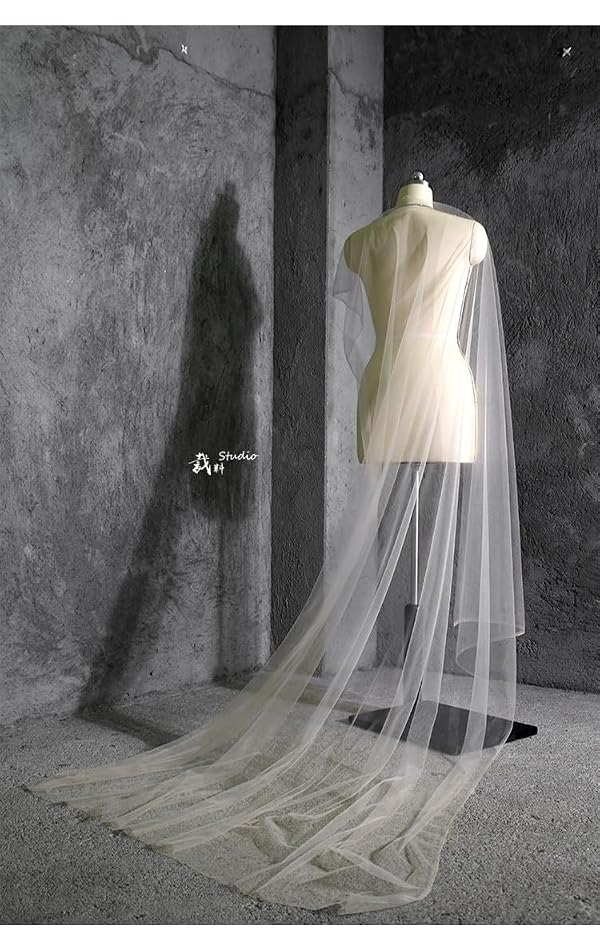 Tulle Fabric,mesh Fabric, Ivory, White Sewing for Bridal/Wedding Dress 3 Yard (Dark Ivory) 21 by Deerhobbes Design your own - Used condition - Image 3