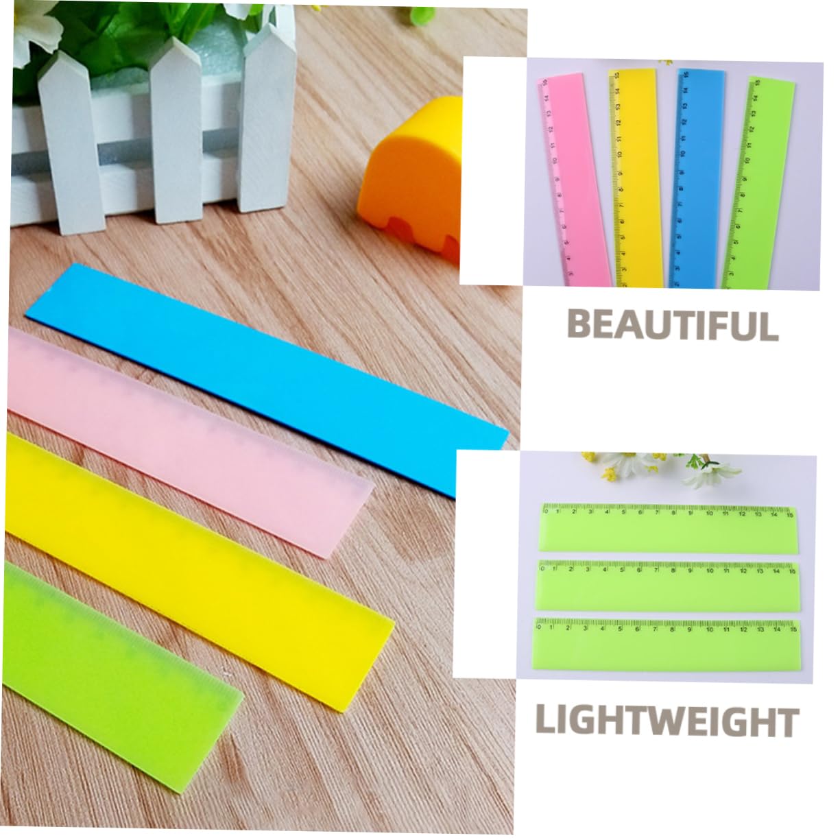 DOITOOL 5 Set Righello Riutilizzabile Per Scuola E Ufficio Righello Per Studenti Design Misurazione Facile E Precisa 25 Pezzi * 5