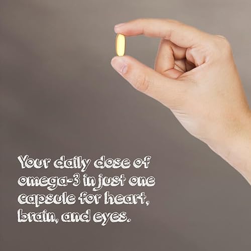 Vista 10 de Complemento alimenticio de Omega-3, basado en la planta DHA y EPA de aceite de algas, omega-3 puro y vegano, mucho más saludable que el aceite