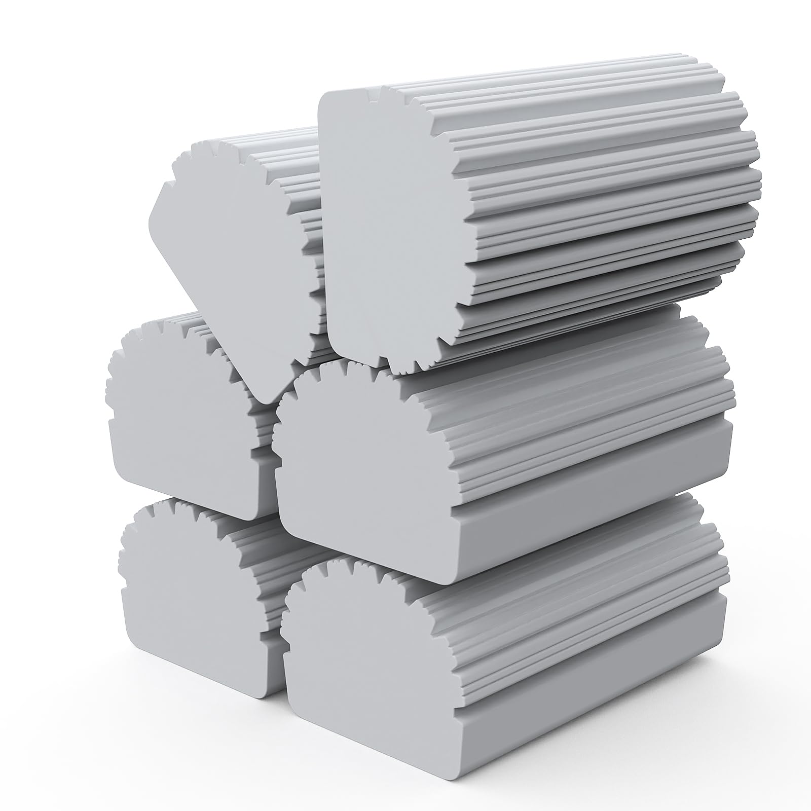 6 Pack Damp Clean Duster Sponge, Sponge Cleaning Brush, Reusable Sponge, Duster for Cleaning Blinds, Glass, Baseboards,Vents, Railings, Mirrors, Window Track Grooves and Faucets