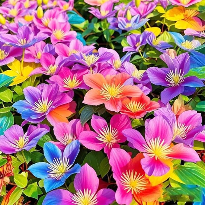 Clematis Seeds 200 Count Non-GMO Perennial Climbing Ornamental Flower Vine for Garden Trellis Fence Patio Balcony Indoor and Outdoor Pots