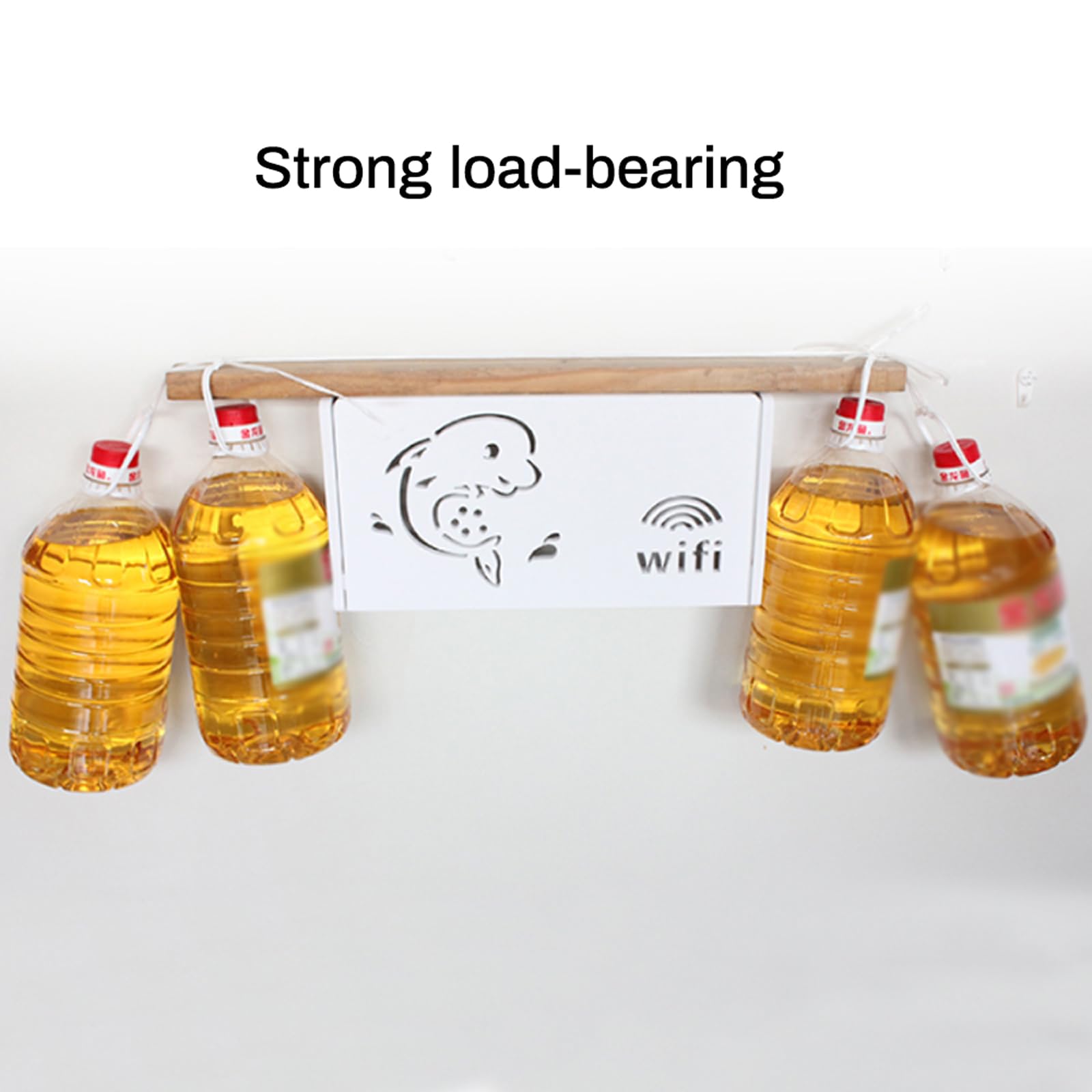 Router Shelf,Wandregal WiFi WLAN-Router Wandhalterung,geeignet als Ablage,Regal zur Aufbewahrung oder Dekorations-Box,Holz,WiFi Router Shelf/TV Set-Top Boxes,Weiß.