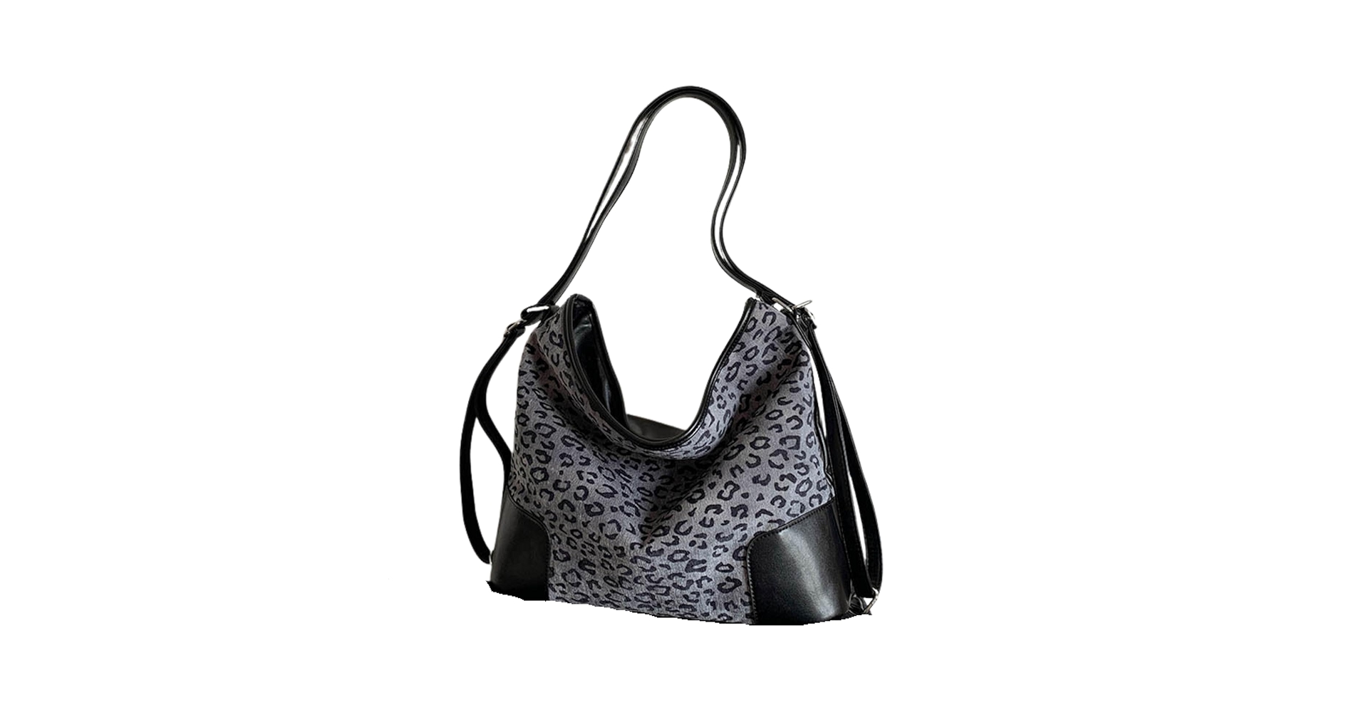 Black Leopard Large Boston Bag Y2K 00s ボストン バッグ 革 Black Leopard Large Boston Bag Y2K 00s ボストン バッグ 革