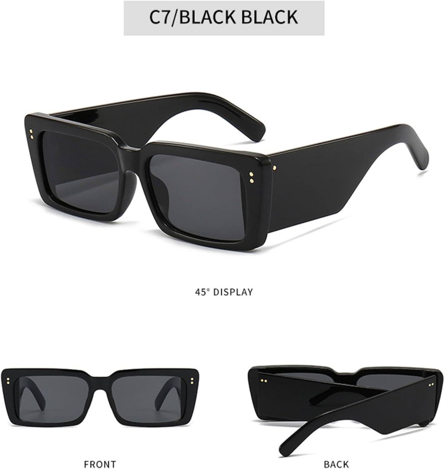 Sunglasses Women Wide Glasses Legs Men Shades Male Female Uv400 Retro Luxury