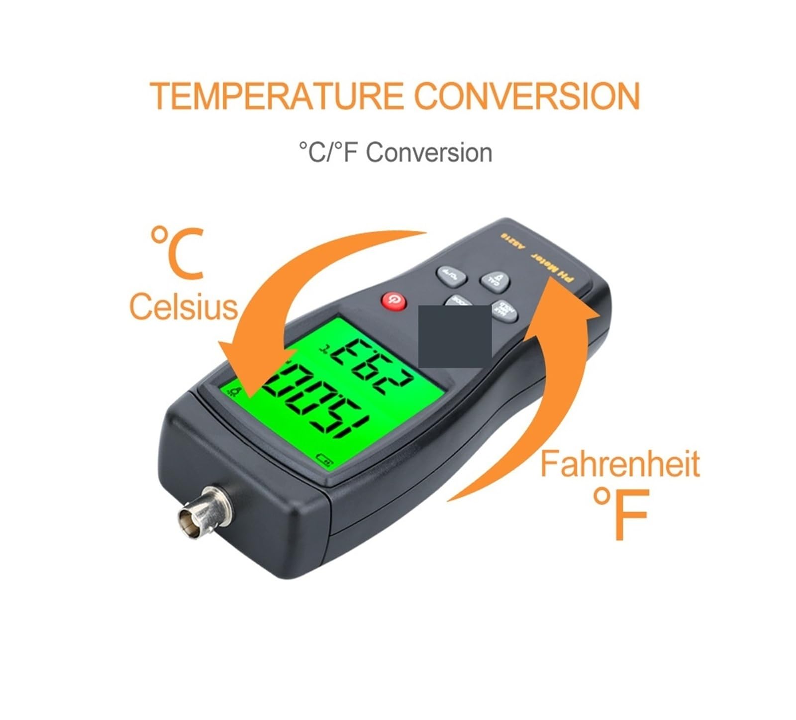 Feuchtigkeitsmesser, Digitales PH-Meter, Bereich 0,00 ~ 14, pH, Boden-PH-Tester, Aquarium-Poolwasser, Flüssigkeits-PH-Säuremessgerät, LCD-, AS218 für Garten, Bauernhof