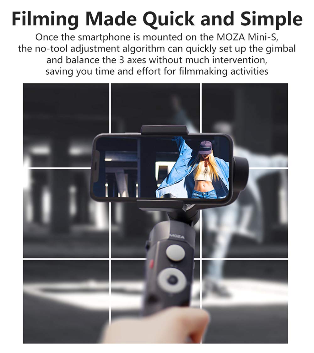 Amazon.com: MOZA Mini-S Foldable 3-Axis Gimbal Stabilizer