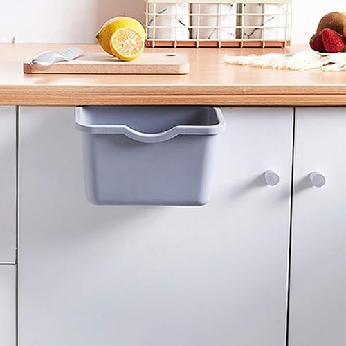 Miniatura 6 de Basurero colgante de cocina, cubo de basura de cocina, paquete de 3 cubos de basura multiusos de plástico pequeño para cocina, baño, papelera,