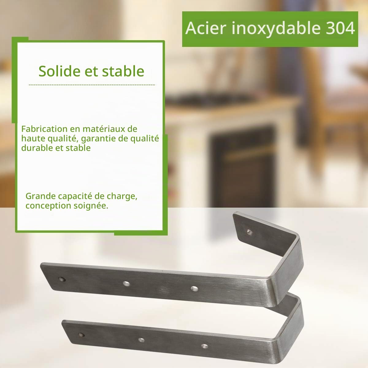Lot de 2 crochets robustes pour échelle de lit superposé - Pour décoration de lit - Largeur intérieure 4,1-5,8 cm x longueur 16 cm