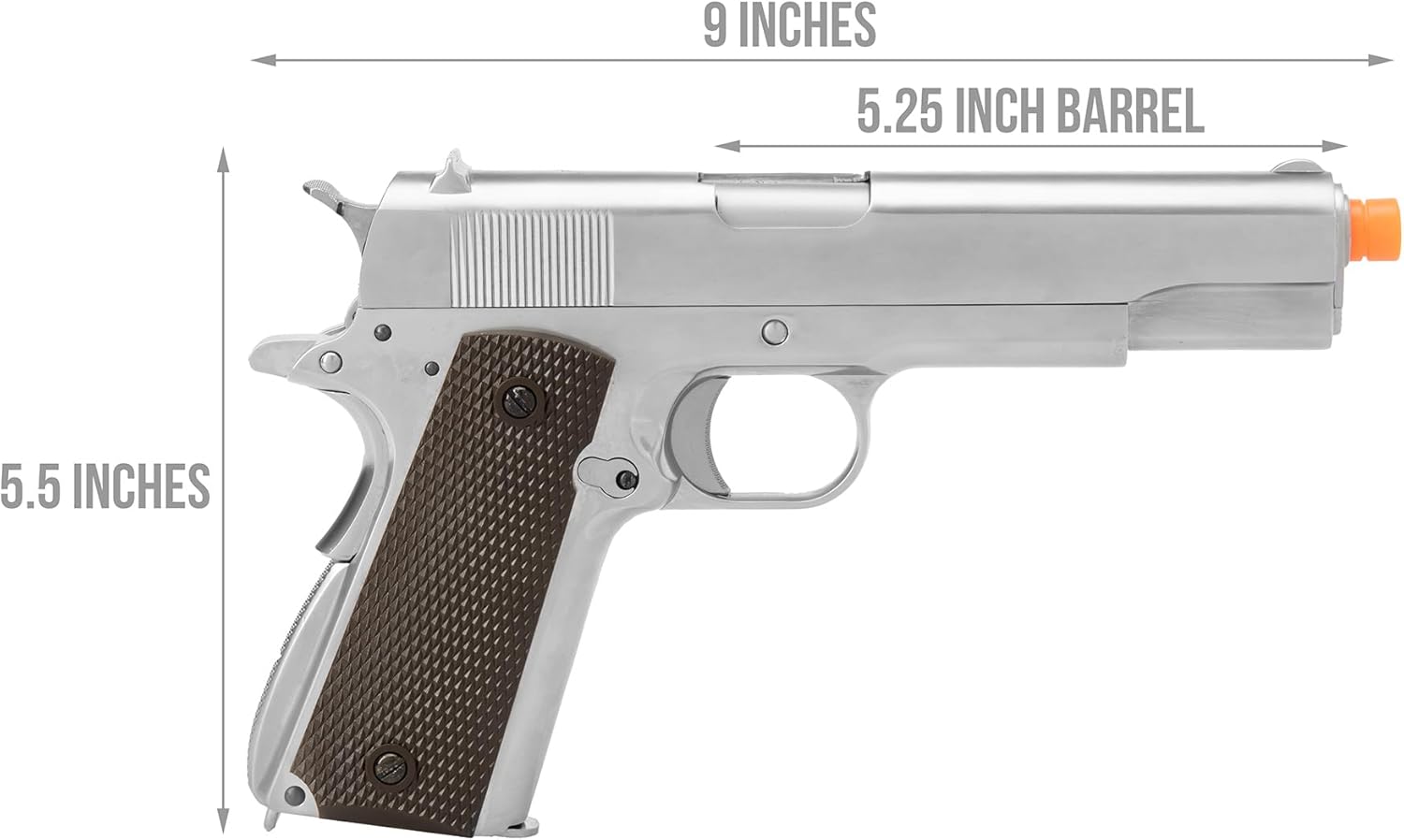 GoldenBall X WE-Tech M1911 Hi-Capa Airsoft GBB Gas Blowback Pistol (Color: Silver)