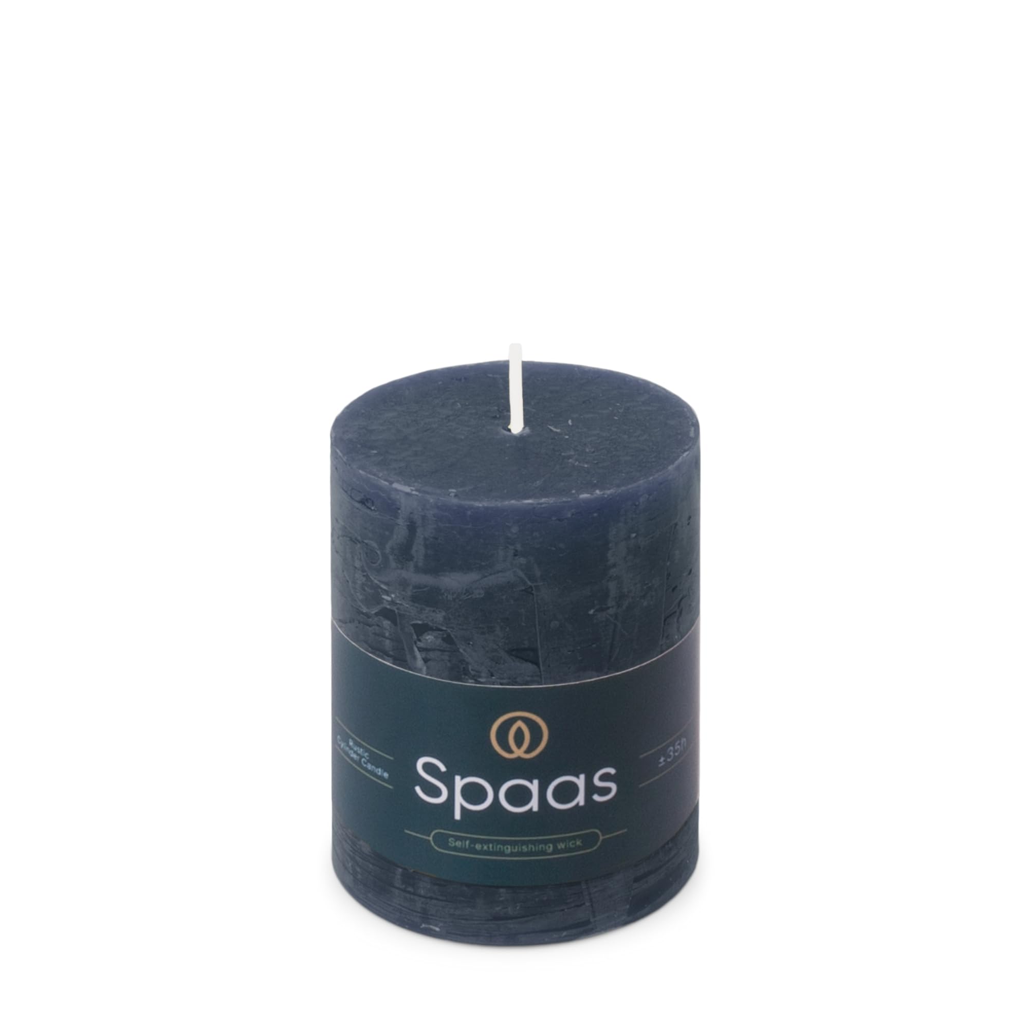 8X Rustic Pillar Candle 70/95 mm 35h, Dark Blue