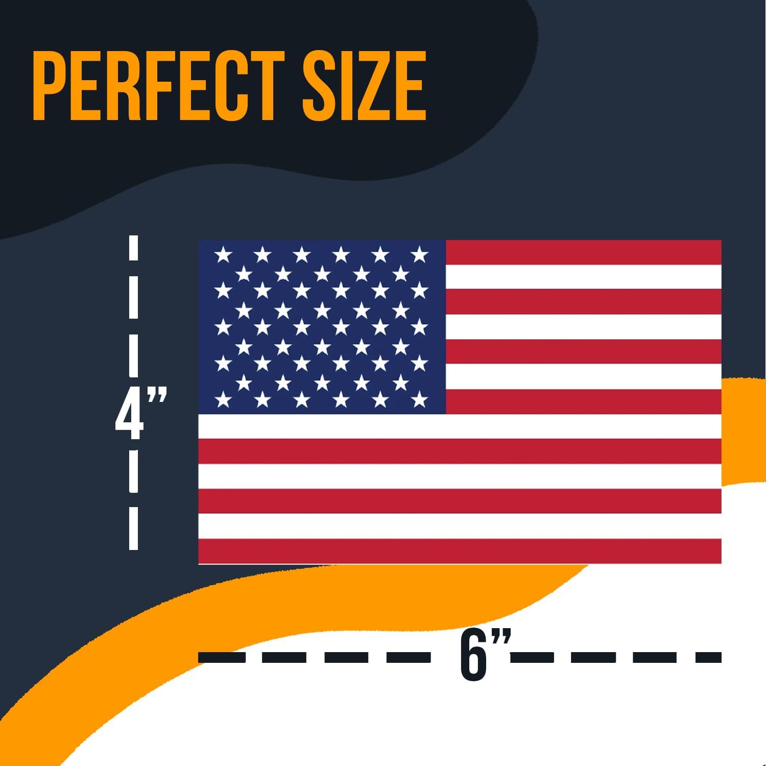 American Flag Magnet, 4 x 6 Inches, 2 Pack, Heavy Duty Strong Magnet, for Car Truck Toolbox Locker Mailbox Any Magnetic Surface, Made in USA - 4x6 2Pack (2, 4"x6")