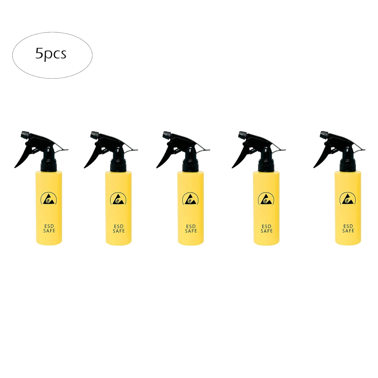 8oz/16oz ESD Safe Spray Bottle,Solvent Flux Liquid Isopropyl Alcohol Dispenser,Static Dissipative (250ML, Yellow, 5)
