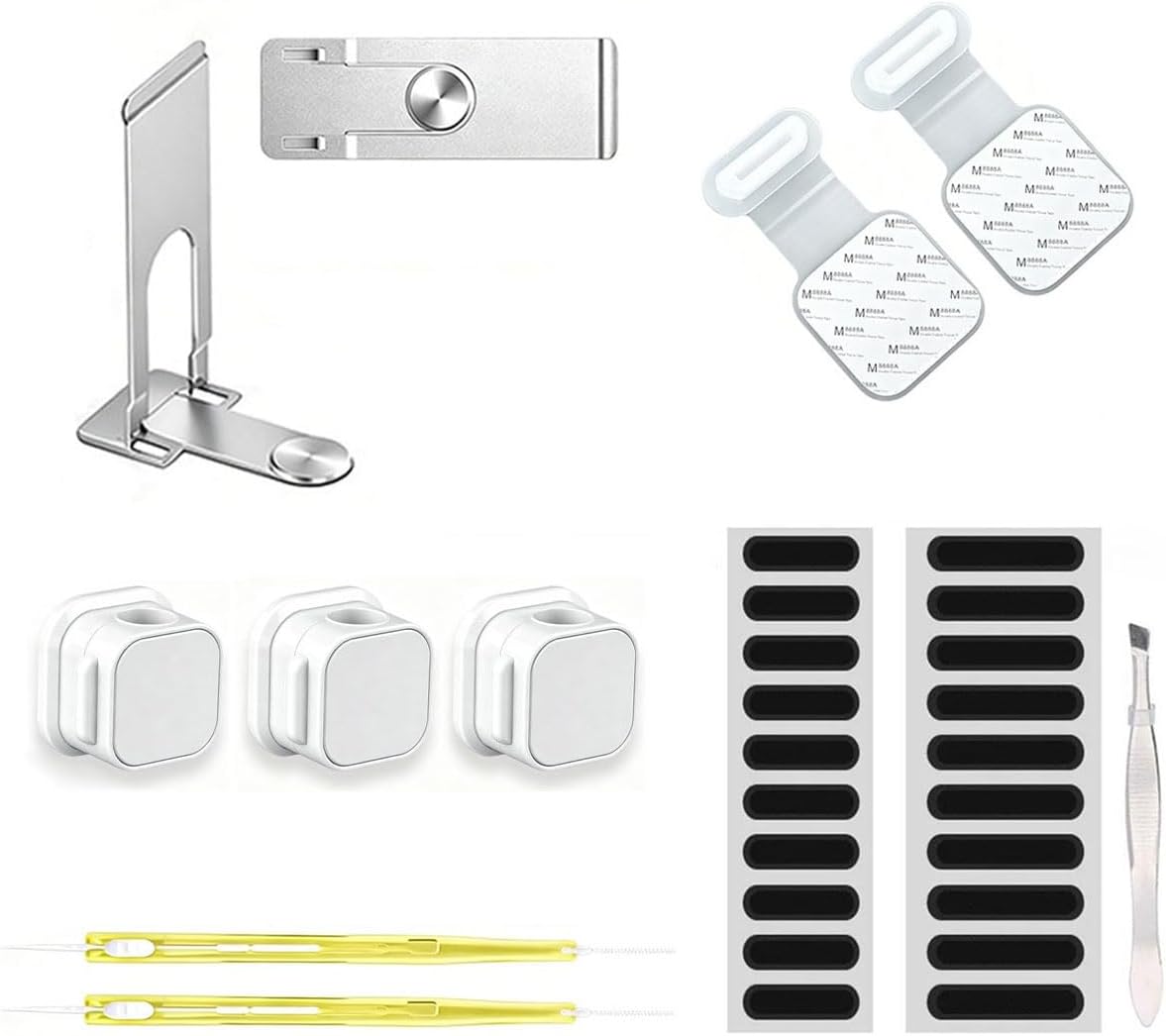 5pcs Phone Accessory Kit: 360° Rotatable Stand, Cleaning & Cable Organizer Tools