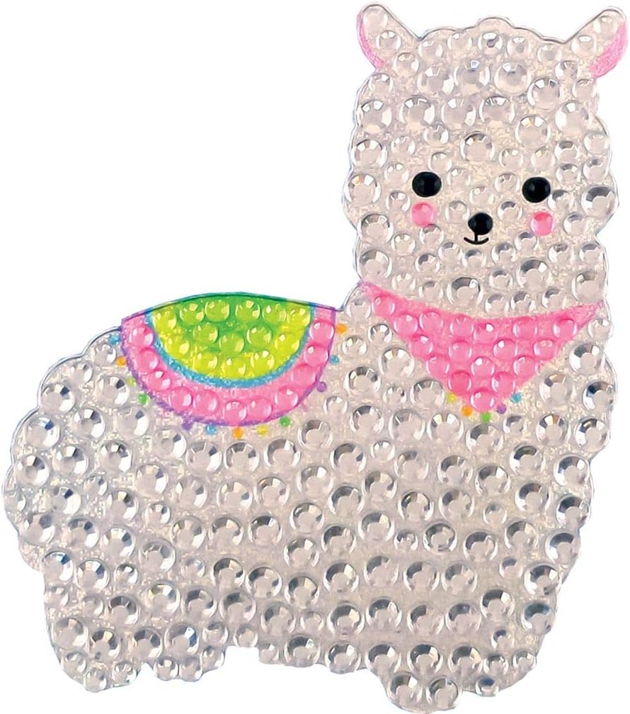 iscream Colorful 'Llama Love' Greeting Card with Removable Rhinestone Llama Decal and Envelope - Image 2