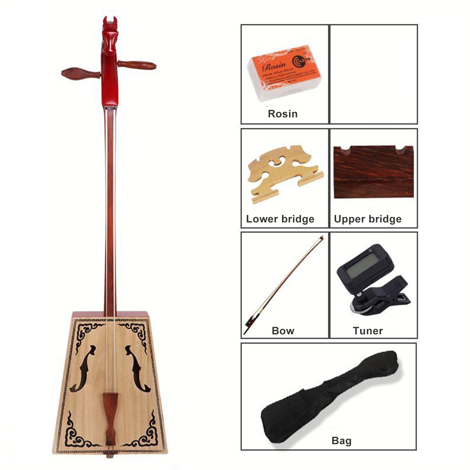 Morin Khuur Profesional, Violín con Cabeza De Caballo, Morin Khuur Estilo Violín, Instrumento De Cuerda étnico, Interpretación, Educación, Obsequios B