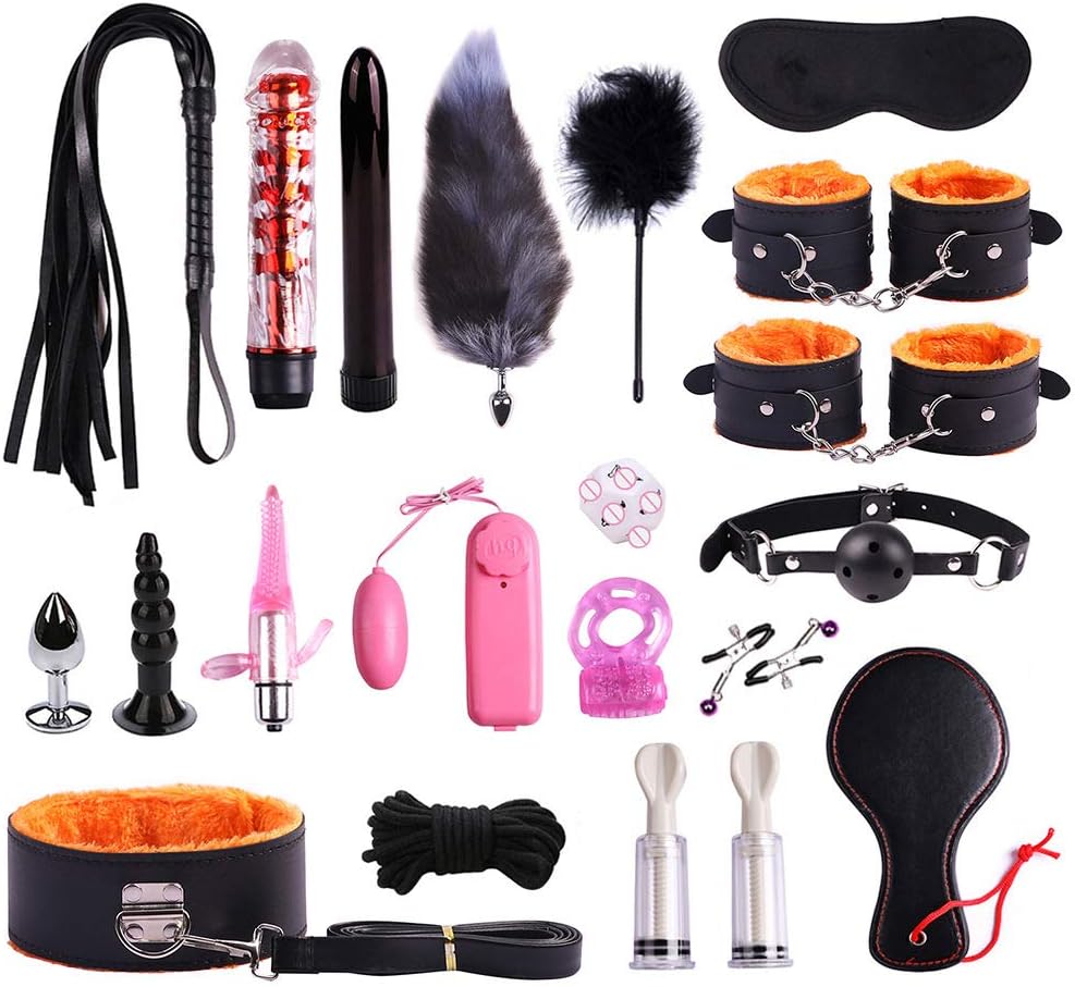 SexReaper Vibrant Orange Set Bedroom Accessories 22 pcs