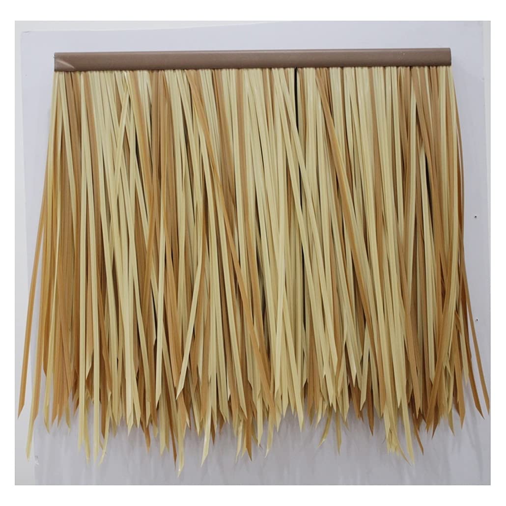 Tuile de chaume en plastique artificielle jaune pour décoration de toit en paille extérieure