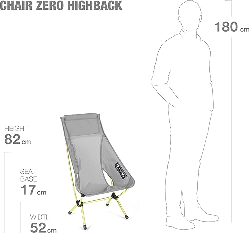 Miniatura 3 de Helinox Chair Zero - Silla de respaldo alto, 1.43 libras, ultraligera, silla de campamento de respaldo alto, mochilero, sillas plegables para