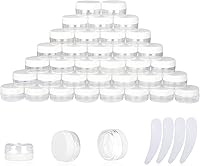 Vista 23 de 100 piezas de 10 gramos de contenedores de muestra, tarros vacíos de 10 ml con tapas, pequeños contenedores cosméticos, tarros de muestra mini con 8