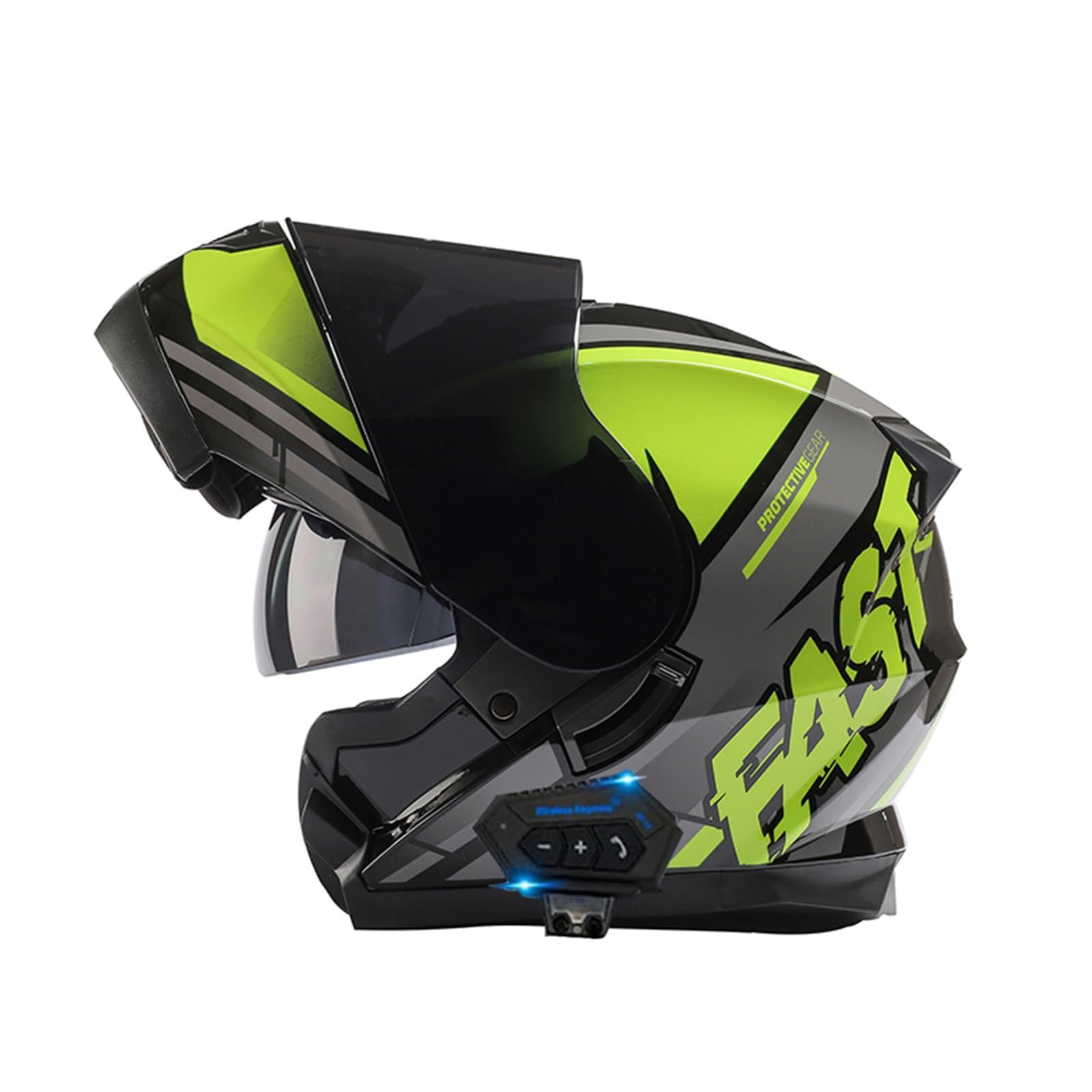 ZHTBATE Flip Up Modular Motorcycle Helmet ECE Approved Full Face Moped Scooter Street Bike Helmet with Visor Motocross for Adults