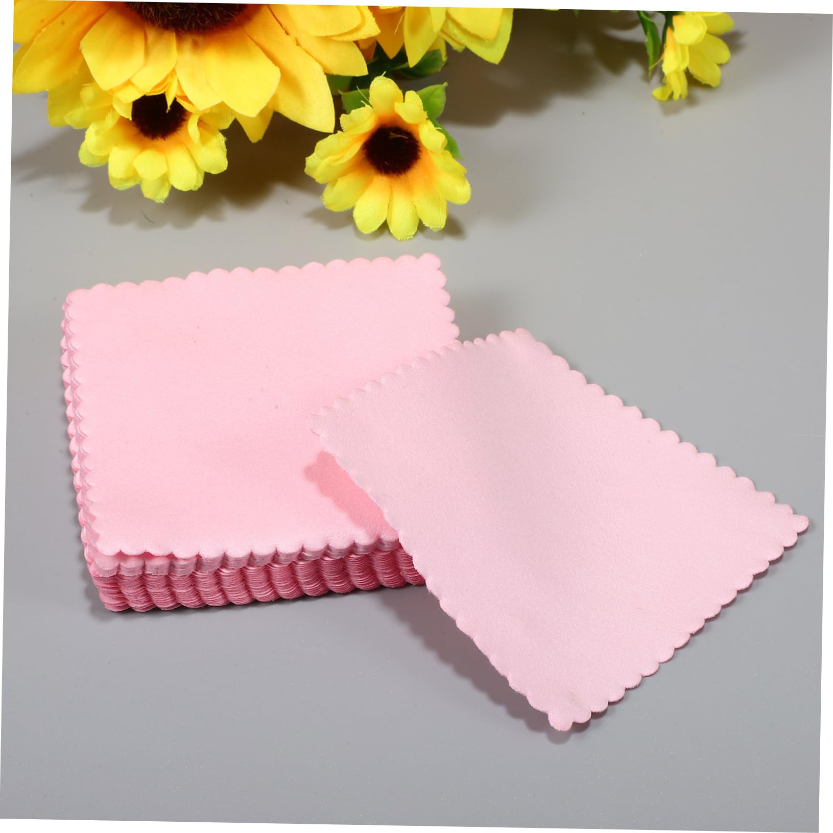 SHINEOFI 5 Series Para Lentes Para Anteojos Limpiar Lentes Gafas De Sol Mujer Limpieza Gafas Microfiber Cloth Paño Para Pulir Plata Paño De Limpieza Para Gafas Rosa 100 Piezas*5