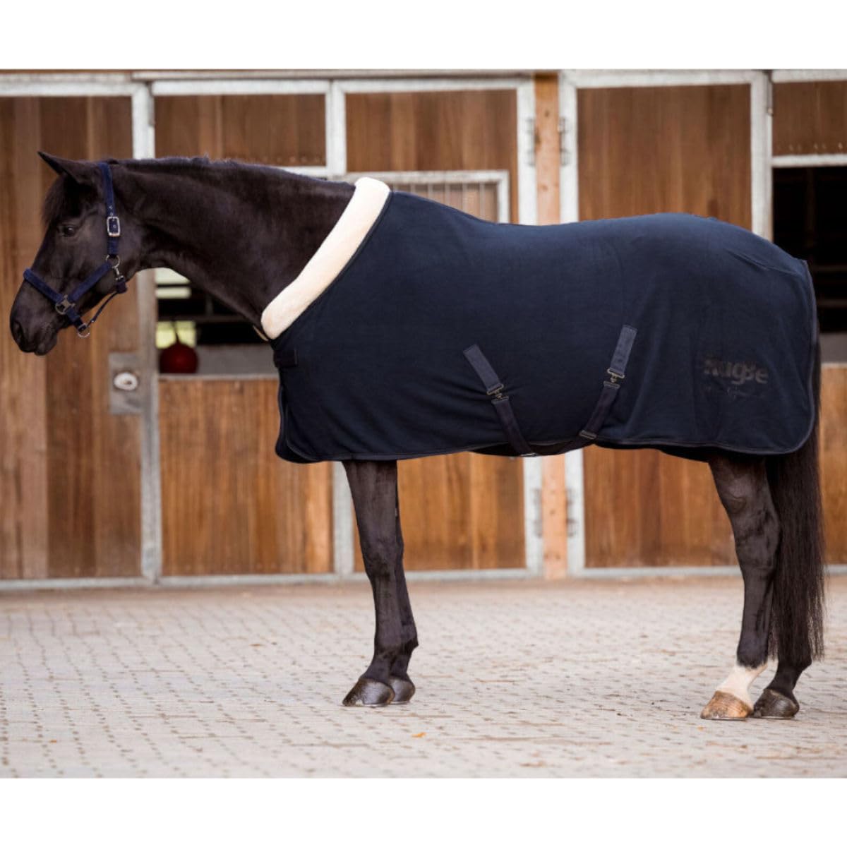 Amazon.co.jp: 乗馬 馬着 フリース ブランケット ダークネイビー 135cm 