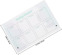 Vista 2 de Magnetic Dry Erase Planner Board Acrylic Desktop Weekly Monthly Schedule Organizer with Fridge Magnets and to-do List Memo Board for Home Office