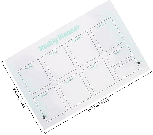 Miniatura 2 de Magnetic Dry Erase Planner Board Acrylic Desktop Weekly Monthly Schedule Organizer with Fridge Magnets and to-do List Memo Board for Home Office